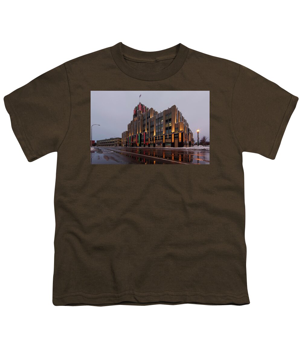 Niagara Youth T-Shirt featuring the photograph Niagara Mohawk Building ll by Everet Regal