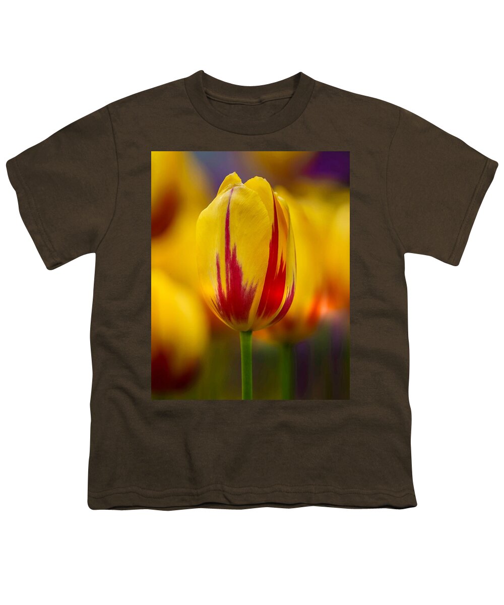 Flame Youth T-Shirt featuring the photograph Olympic Flame Tulip by Susan Rydberg