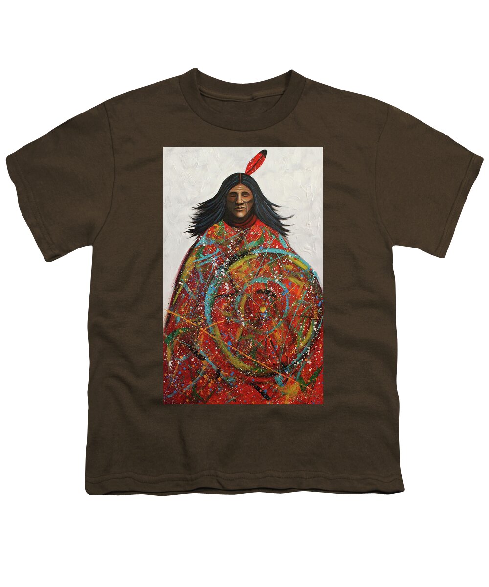  Youth T-Shirt featuring the painting One Feather Splash by Lance Headlee