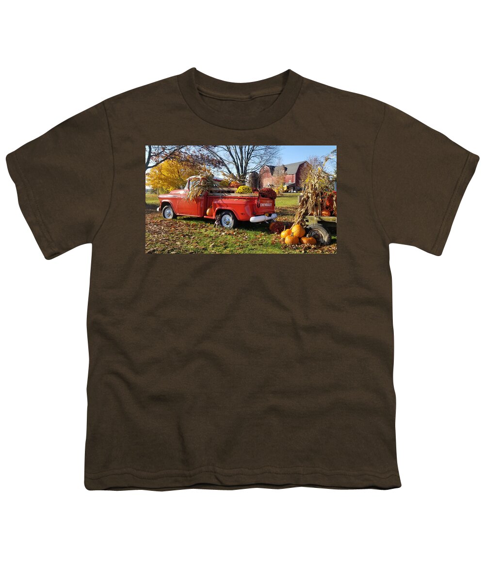Barn Youth T-Shirt featuring the photograph Panek's Farm by Arthur Barnes