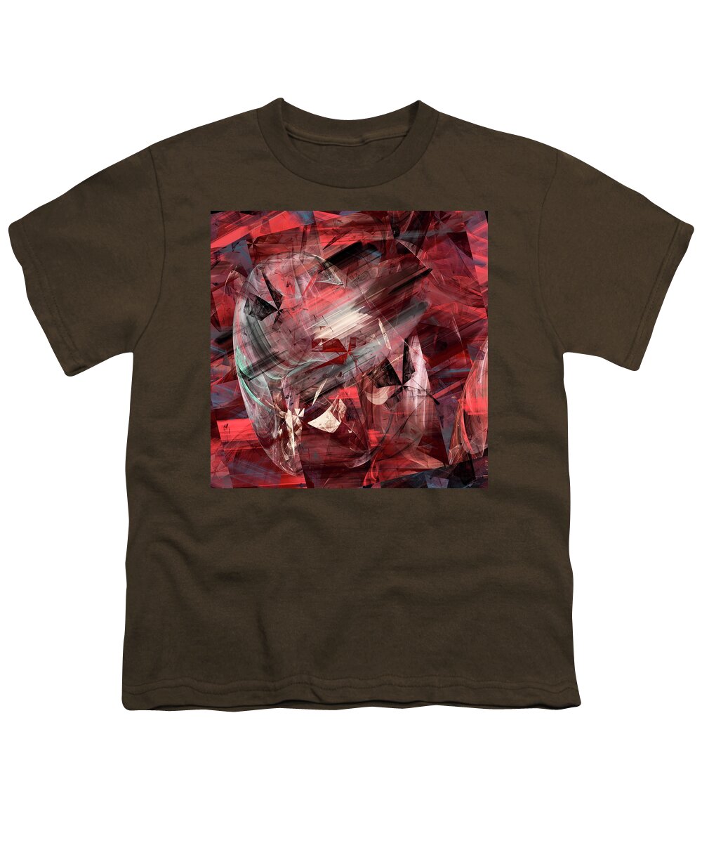 Abstract Expressionism Youth T-Shirt featuring the digital art Passion Of Balzac Age /CAGO Gallery Choice in All Abstraction 2021 by Aleksandrs Drozdovs