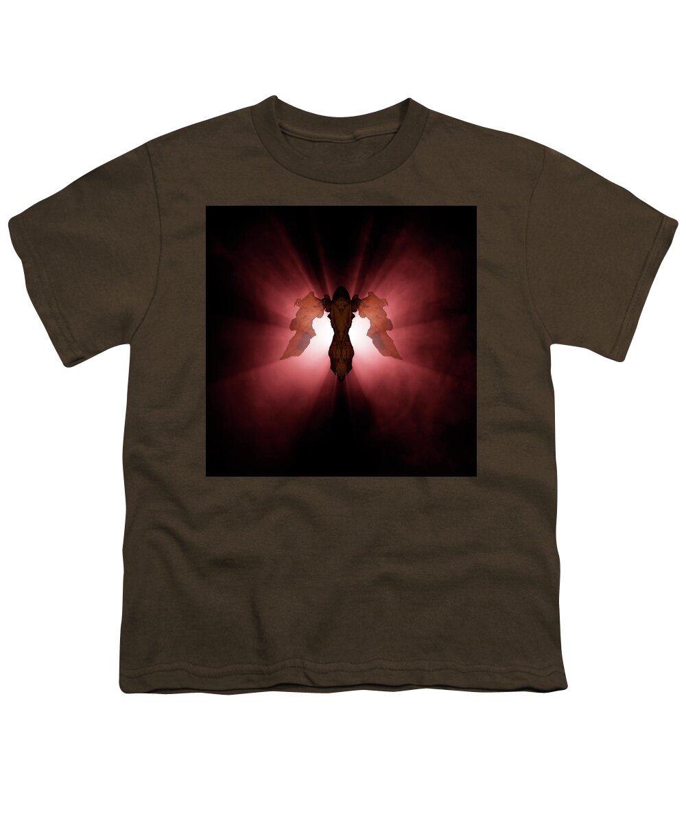 Insect Youth T-Shirt featuring the digital art Phyllium Guardian by Pelo Blanco Photo