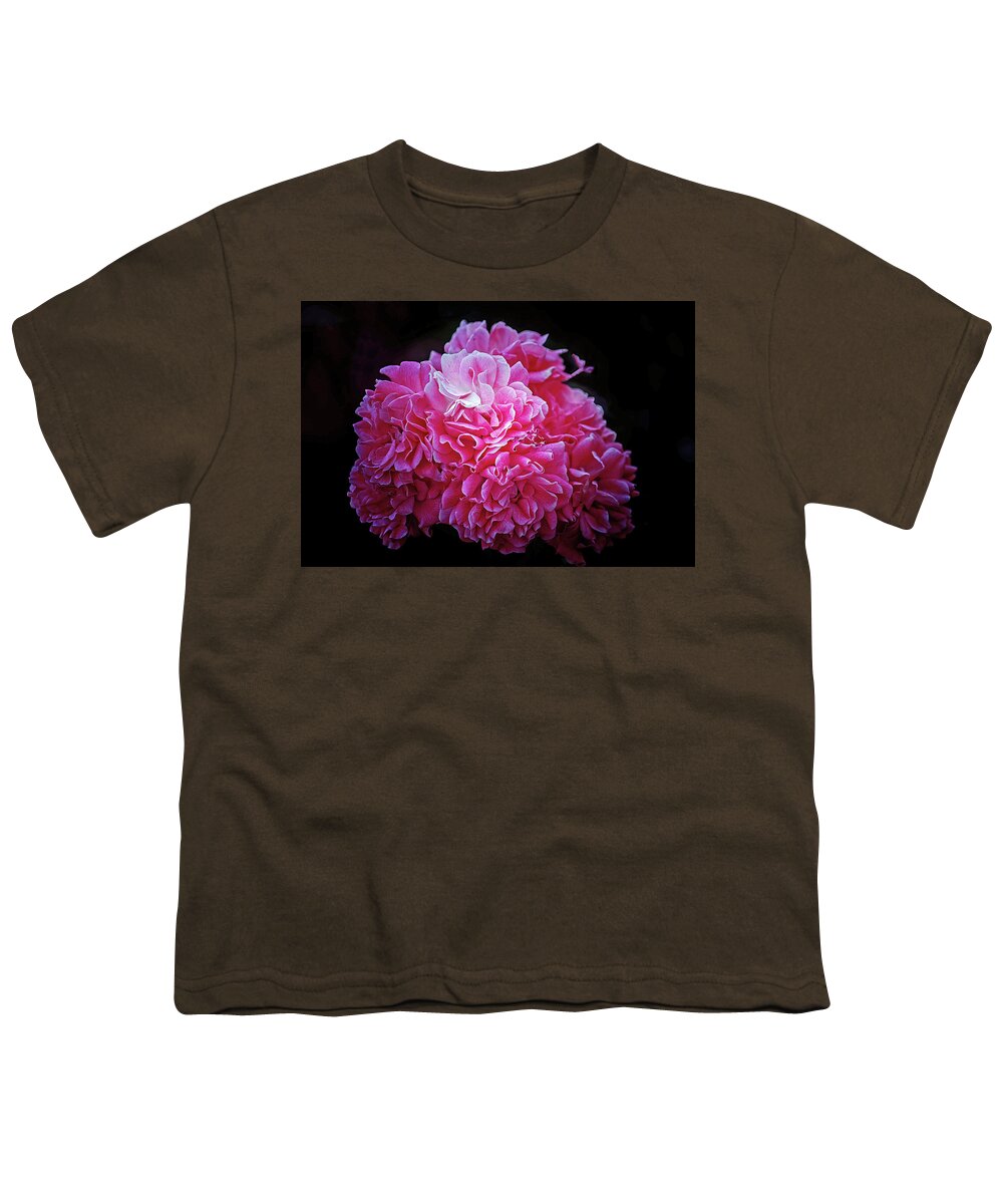 Floral Youth T-Shirt featuring the photograph Pink Perfection Floral by Roberta Byram