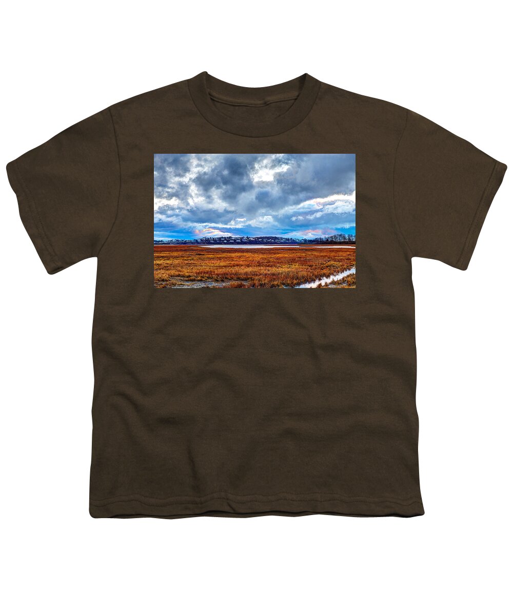  Youth T-Shirt featuring the photograph Plum Island Skies by Adam Green