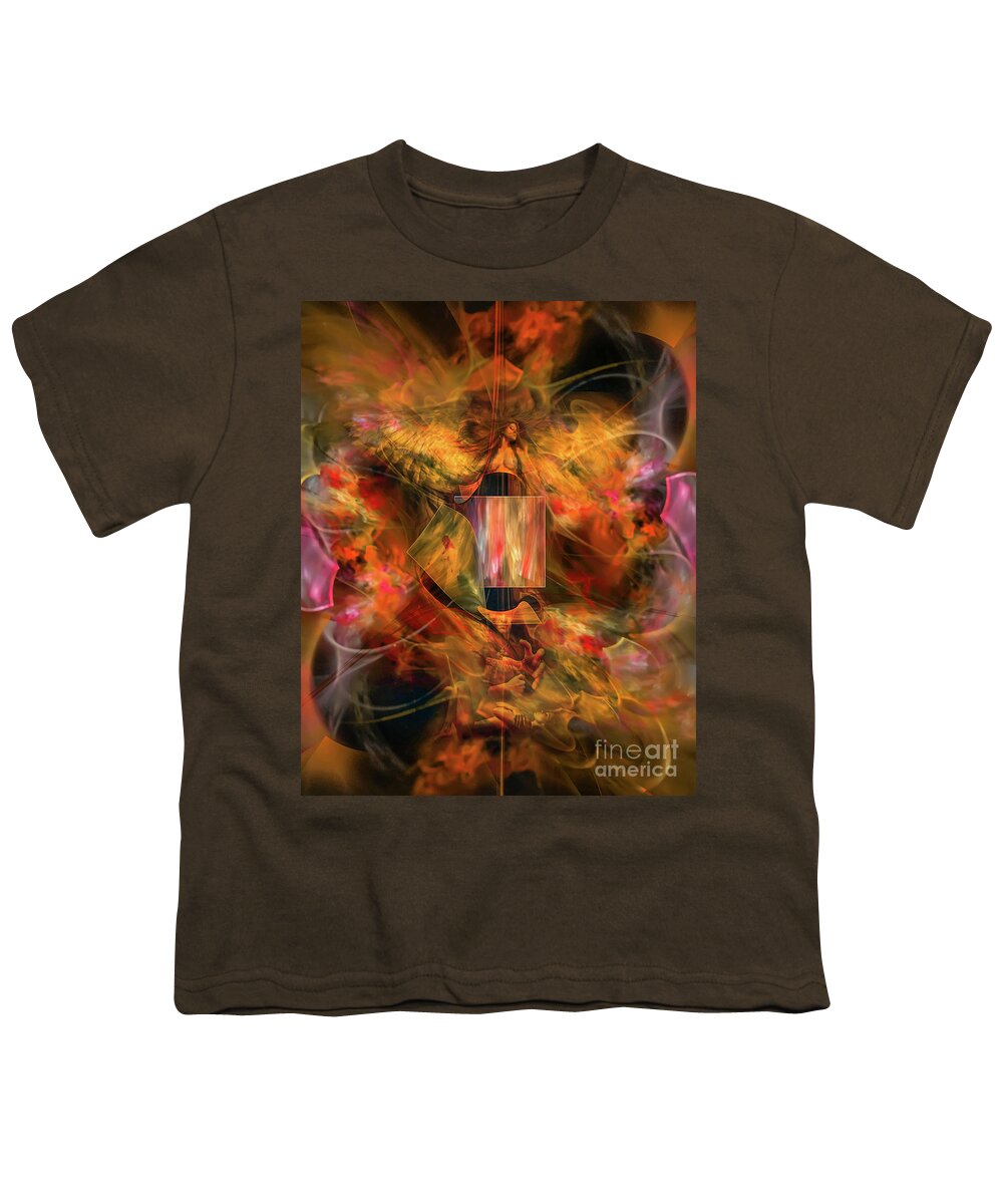 Surrealism Youth T-Shirt featuring the digital art Rise Like A Phoenix by Olga Hamilton