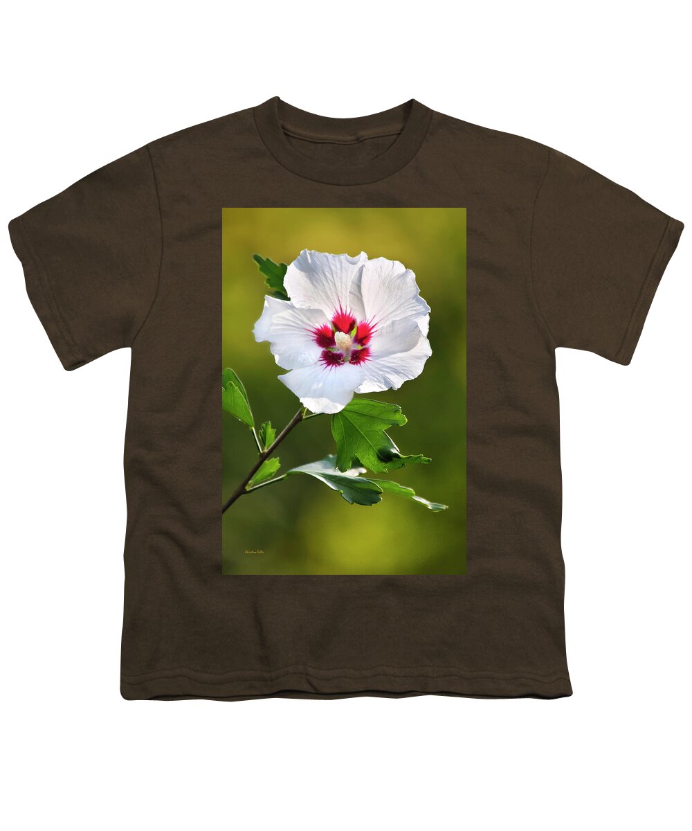 Hibiscus Youth T-Shirt featuring the photograph Rose Of Sharon Flower by Christina Rollo