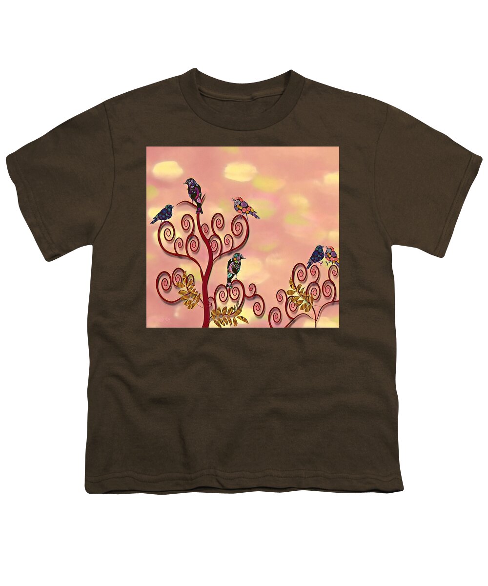 Vector Illustration Youth T-Shirt featuring the mixed media Spring Forward by Kim Prowse