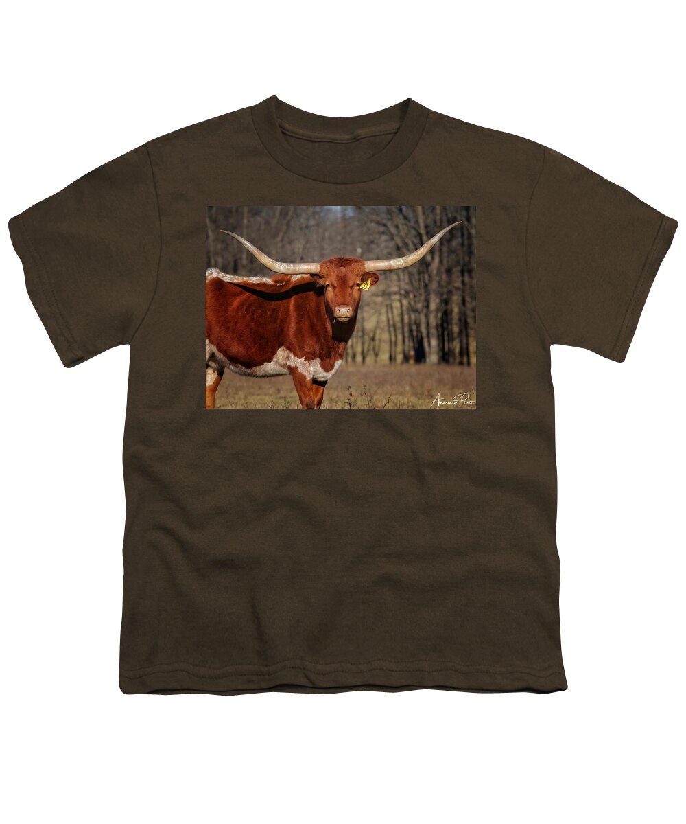 Steer Youth T-Shirt featuring the photograph Steer Clear by Andrea Platt