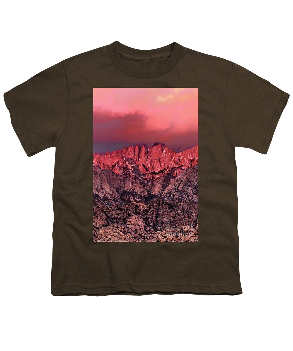 Dave Welling Youth T-Shirt featuring the photograph Sunrise Storm Clouds Alabama Hills California by Dave Welling