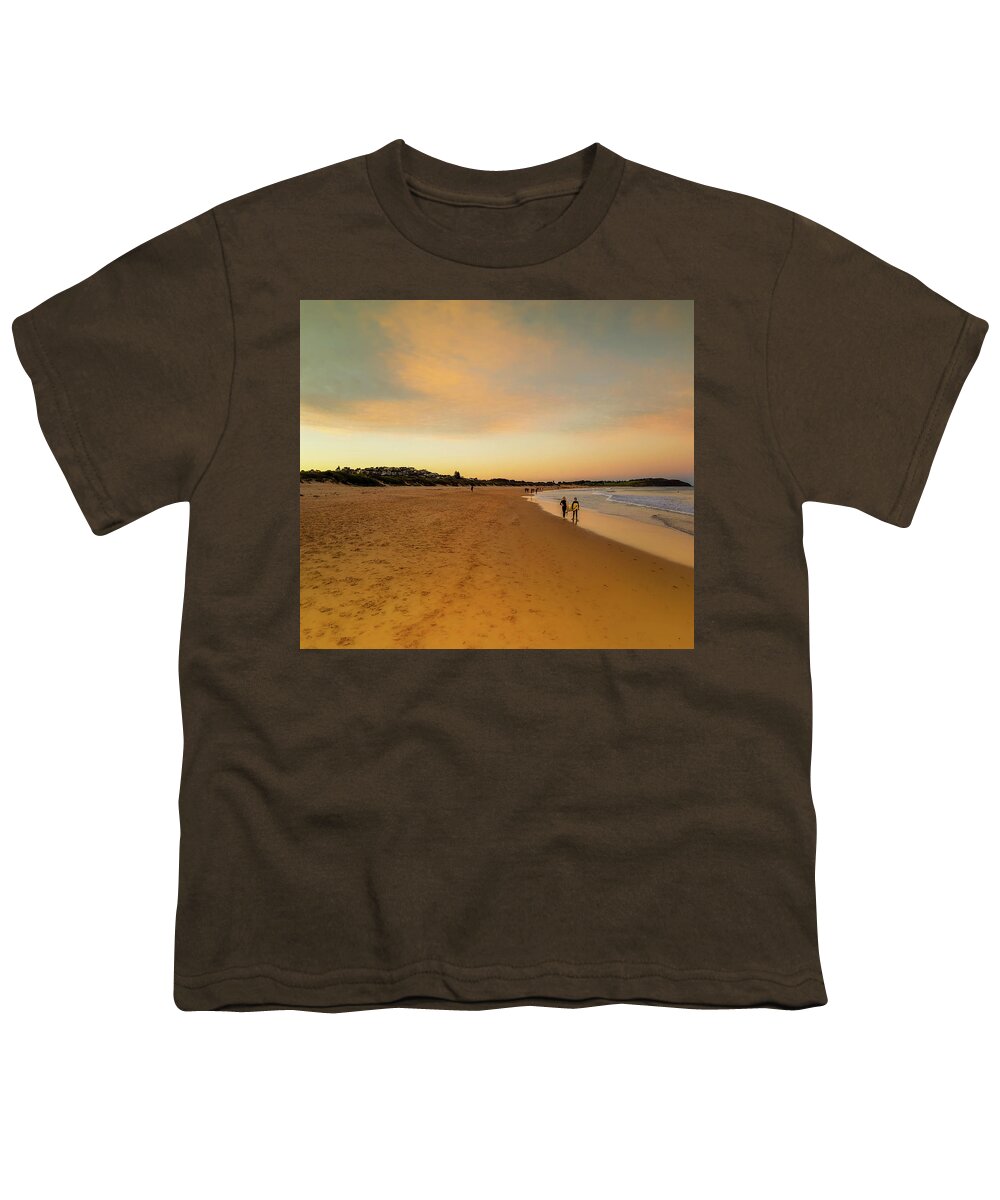 Sunrise Youth T-Shirt featuring the photograph Sunset at Long Reef by Andre Petrov