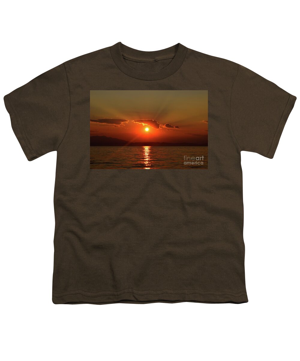 Harmony Youth T-Shirt featuring the photograph Sunset Enlightenment by Leonida Arte