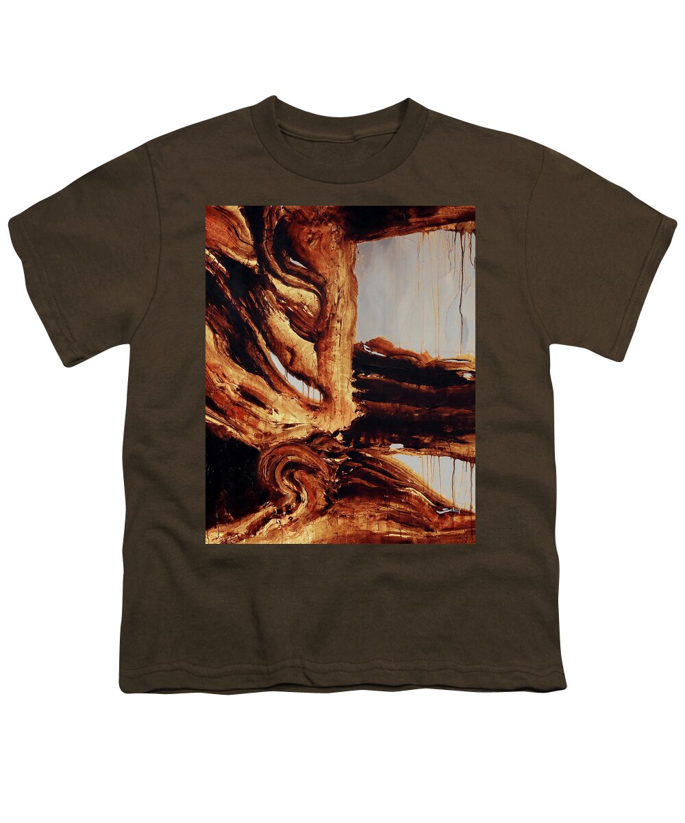 Roots Youth T-Shirt featuring the painting The Bidirectional Doorway by Sv Bell