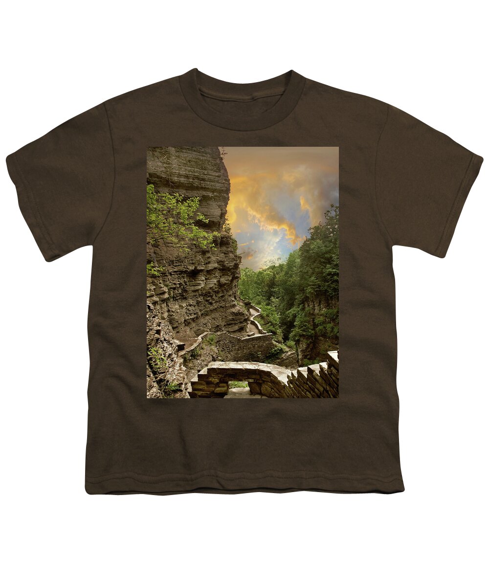 Nature Youth T-Shirt featuring the photograph The Winding Trail by Jessica Jenney