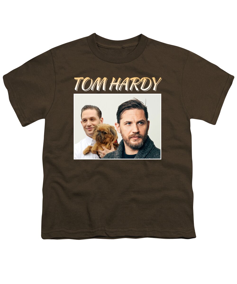 Tom Hardy Dog Tribute Montage Youth T-Shirt by Kathleen D Pettie - Pixels