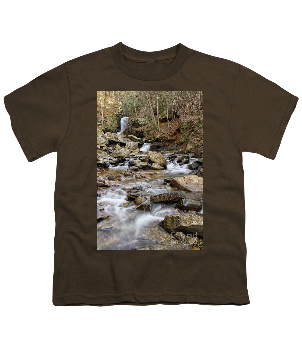 Triple Falls Youth T-Shirt featuring the photograph Triple Falls On Bruce Creek 20 by Phil Perkins