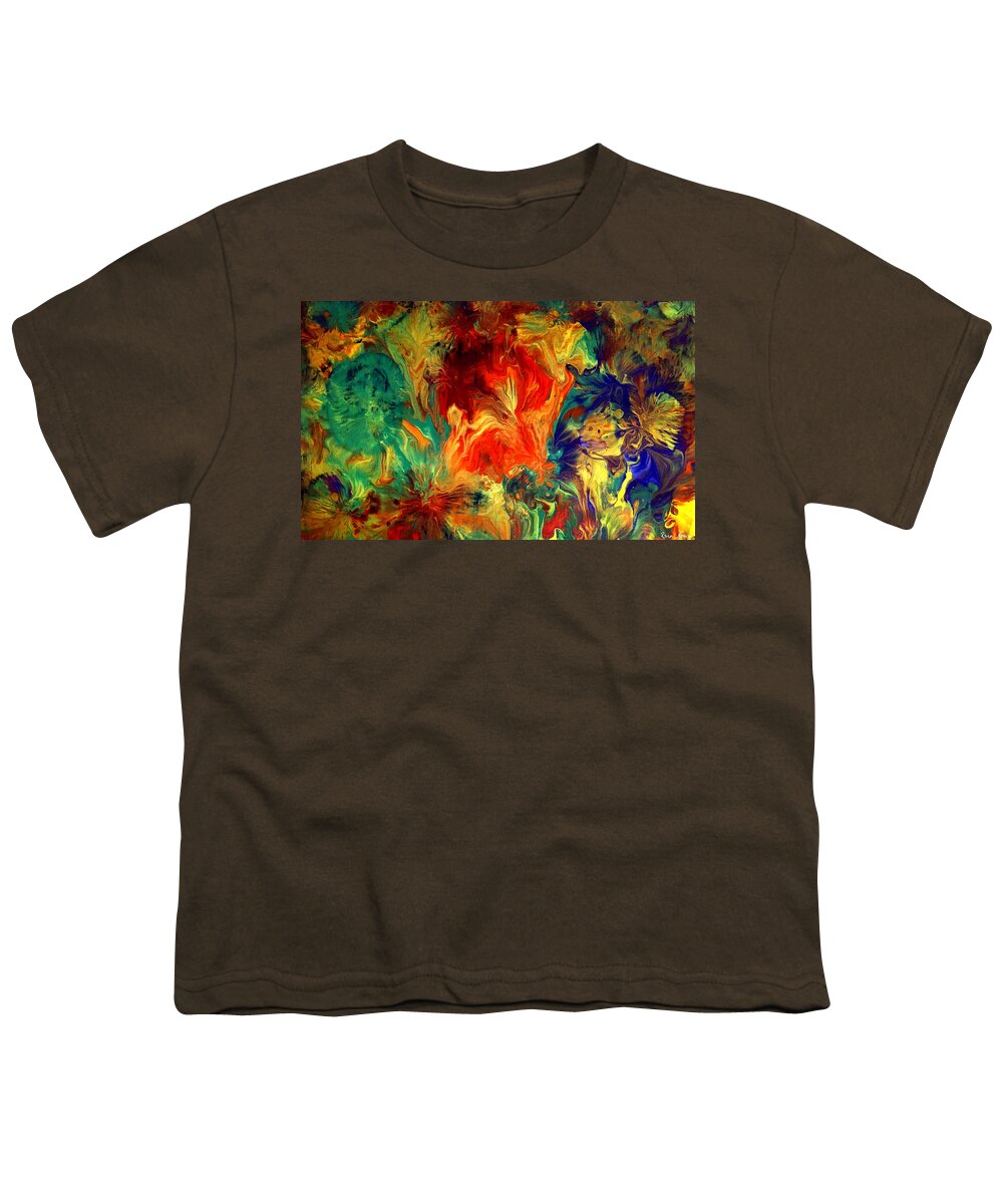  Youth T-Shirt featuring the painting Tropical Escape by Rein Nomm