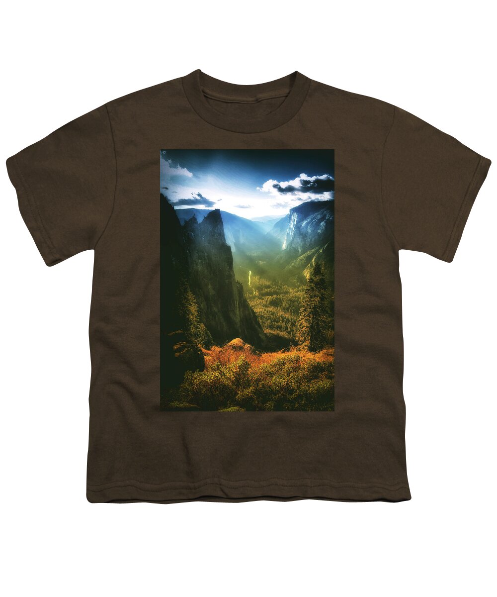 Yosemite Youth T-Shirt featuring the photograph West Yosemite Valley Light by Lawrence Knutsson