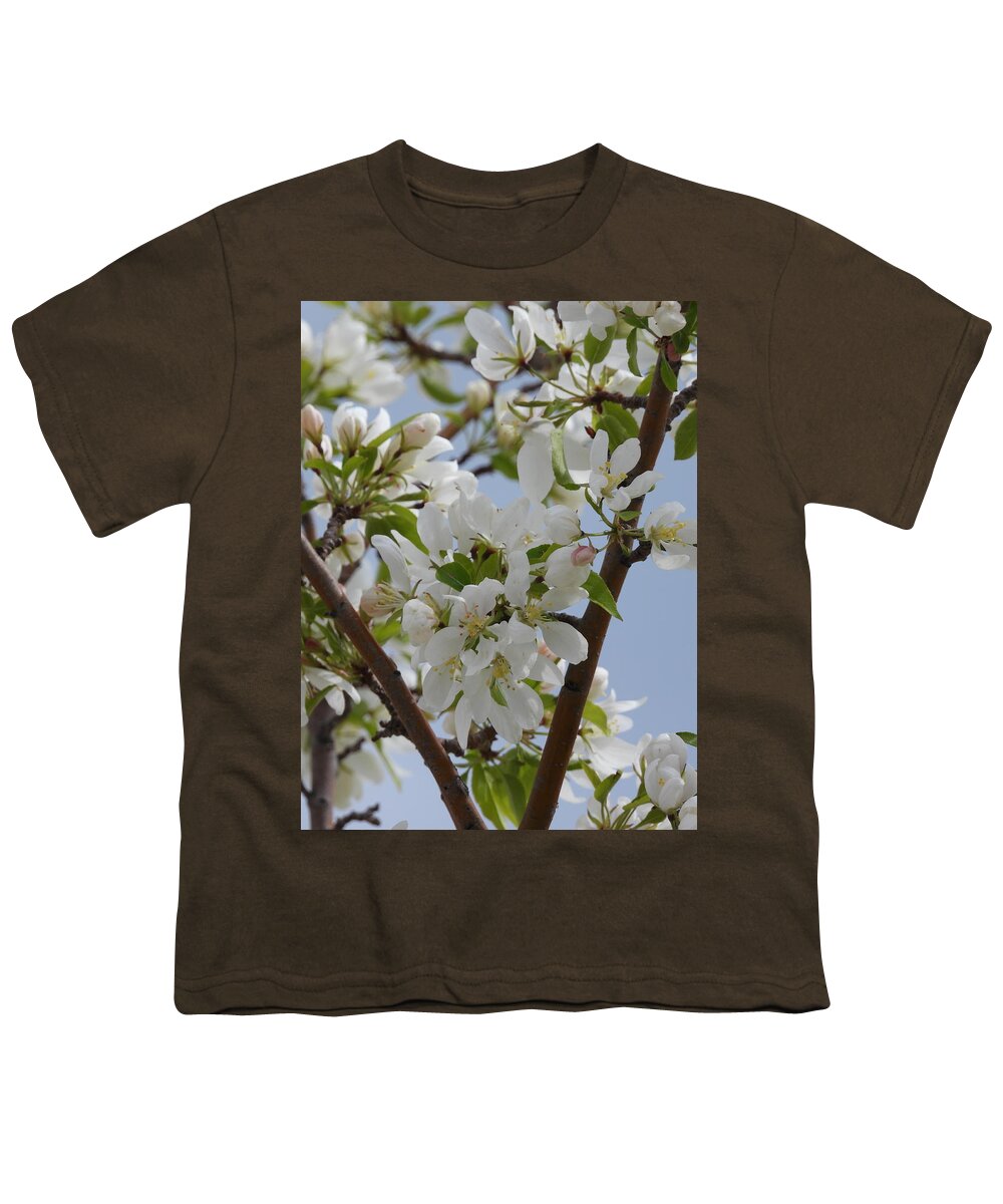  Flowers Youth T-Shirt featuring the photograph White Blossoms by Amanda R Wright