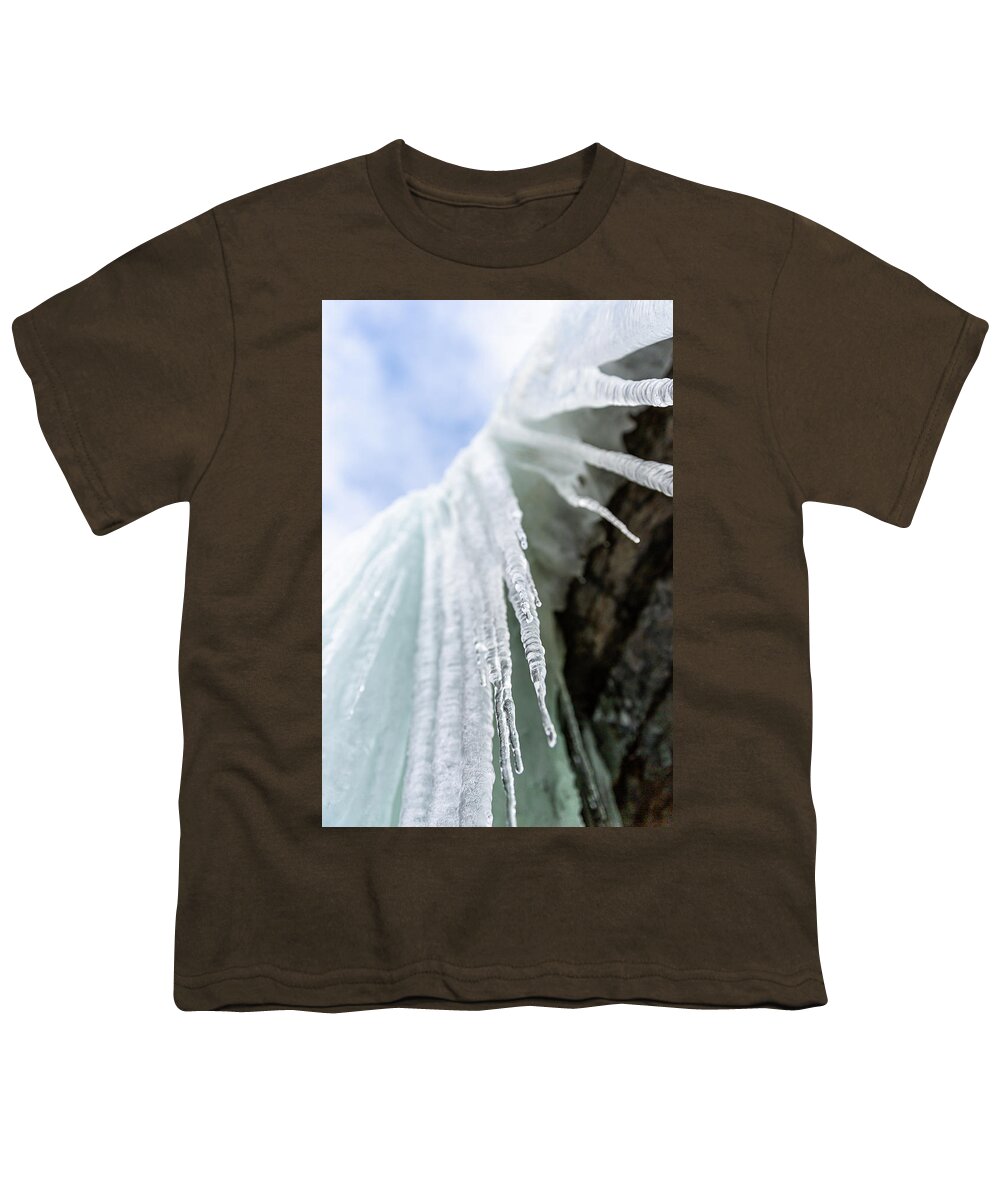 Winter Youth T-Shirt featuring the photograph Winter At The Waterfall by Andreas Levi