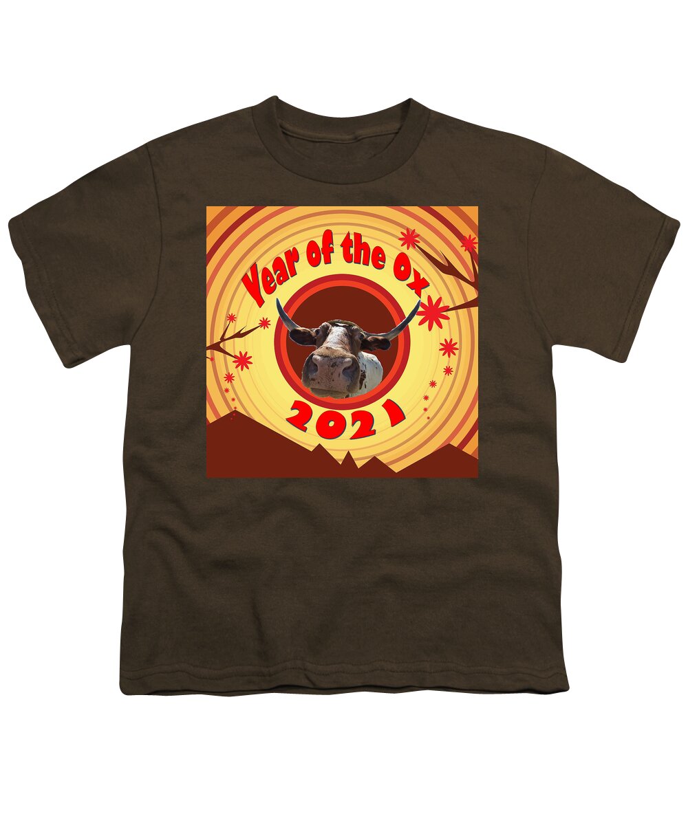 Ox Youth T-Shirt featuring the digital art Year of the Ox by Ali Baucom