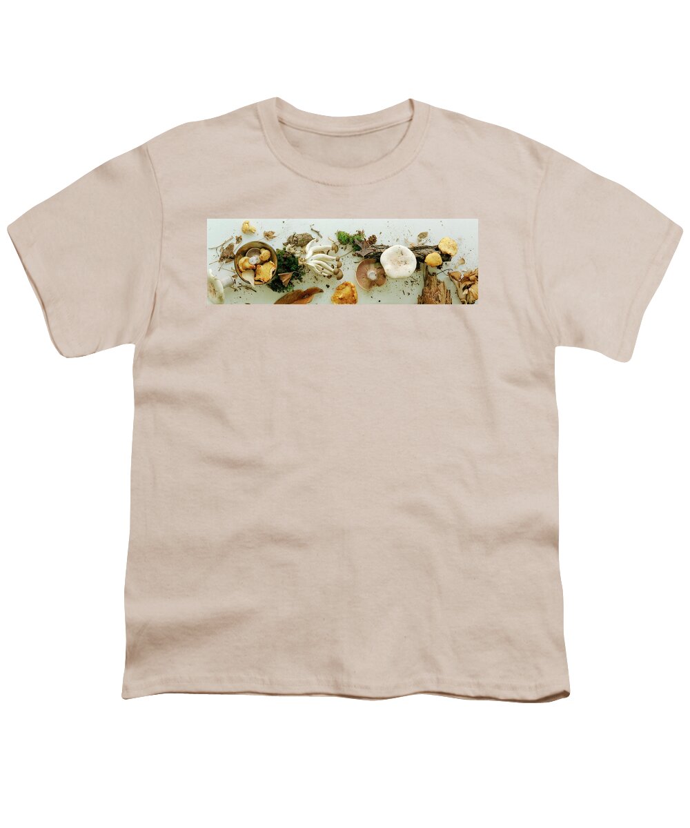 Fruits Youth T-Shirt featuring the photograph An Assortment Of Mushrooms by Romulo Yanes