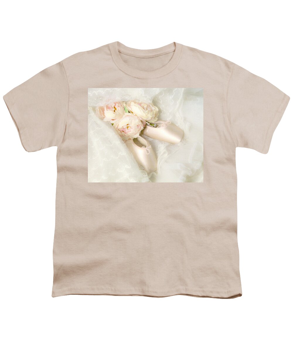 Shabby Chic Prints Youth T-Shirt featuring the photograph Ballet Shoes by Theresa Tahara
