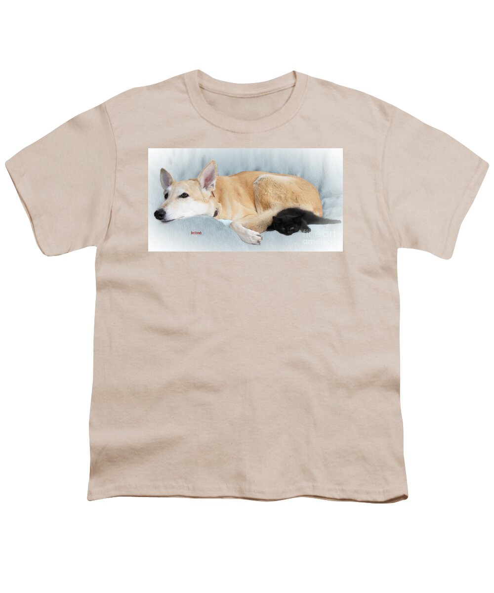 Cats And Dogs Youth T-Shirt featuring the photograph Best friends #1 by Linsey Williams