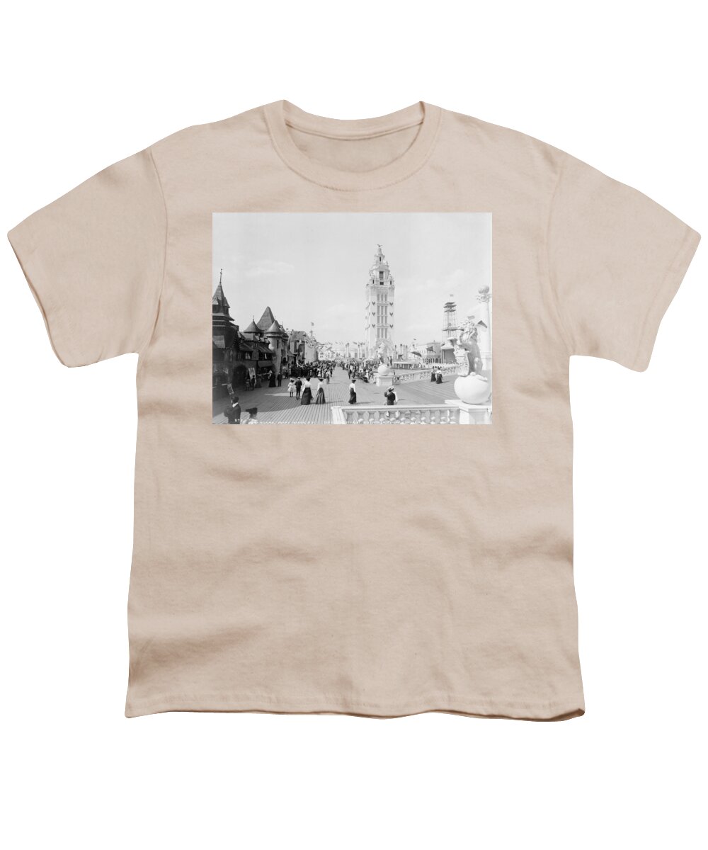 1904 Youth T-Shirt featuring the photograph Coney Island Dreamland #1 by Granger