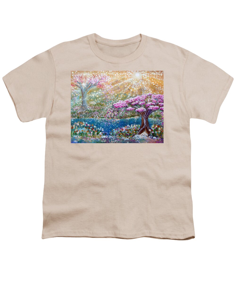 Spring Youth T-Shirt featuring the painting Light of Spring by Ashleigh Dyan Bayer