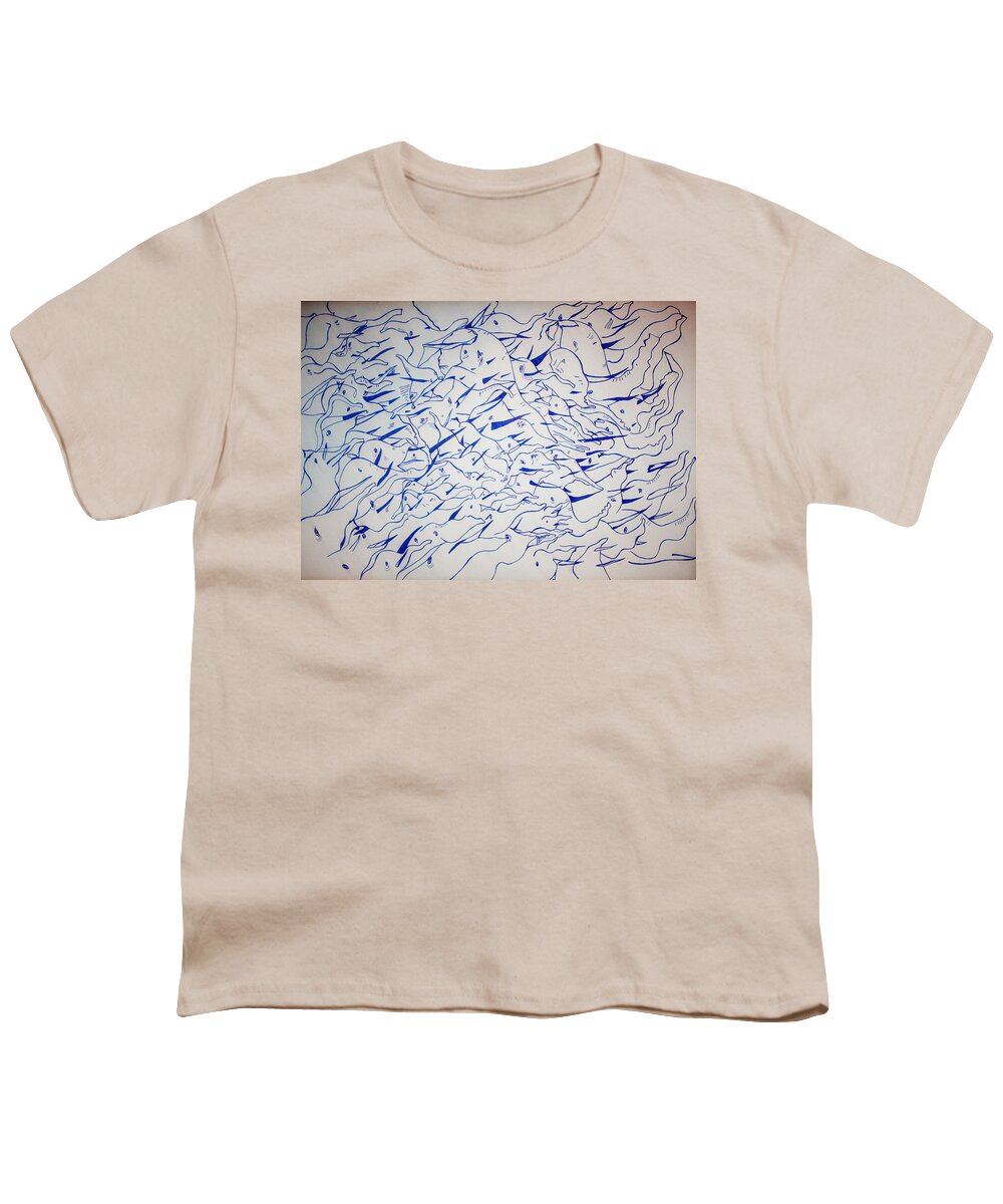 Jesus Youth T-Shirt featuring the drawing Rise of The Elephant #1 by Gloria Ssali