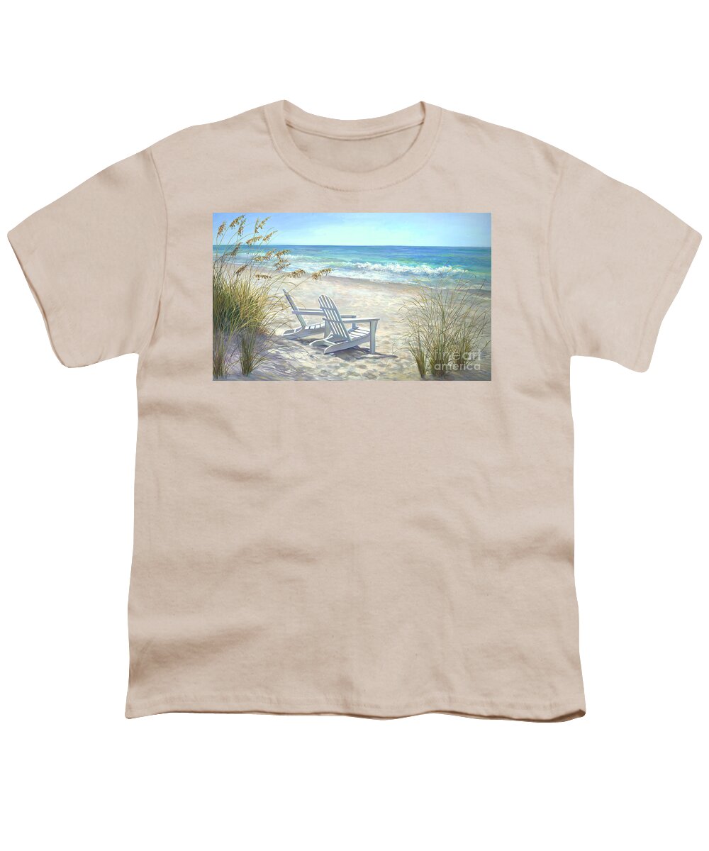 Beaches Youth T-Shirt featuring the painting View for two. by Laurie Snow Hein