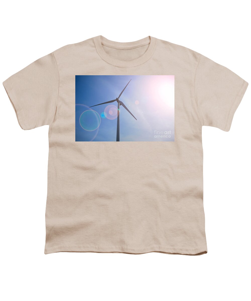 South Chestnut Wind Power Project Youth T-Shirt featuring the photograph Wind Turbine #2 by Amy Cicconi
