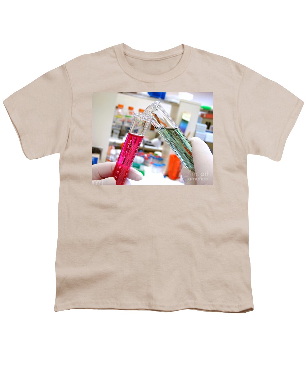 Test Youth T-Shirt featuring the photograph Laboratory Experiment in Science Research Lab #48 by Science Research Lab