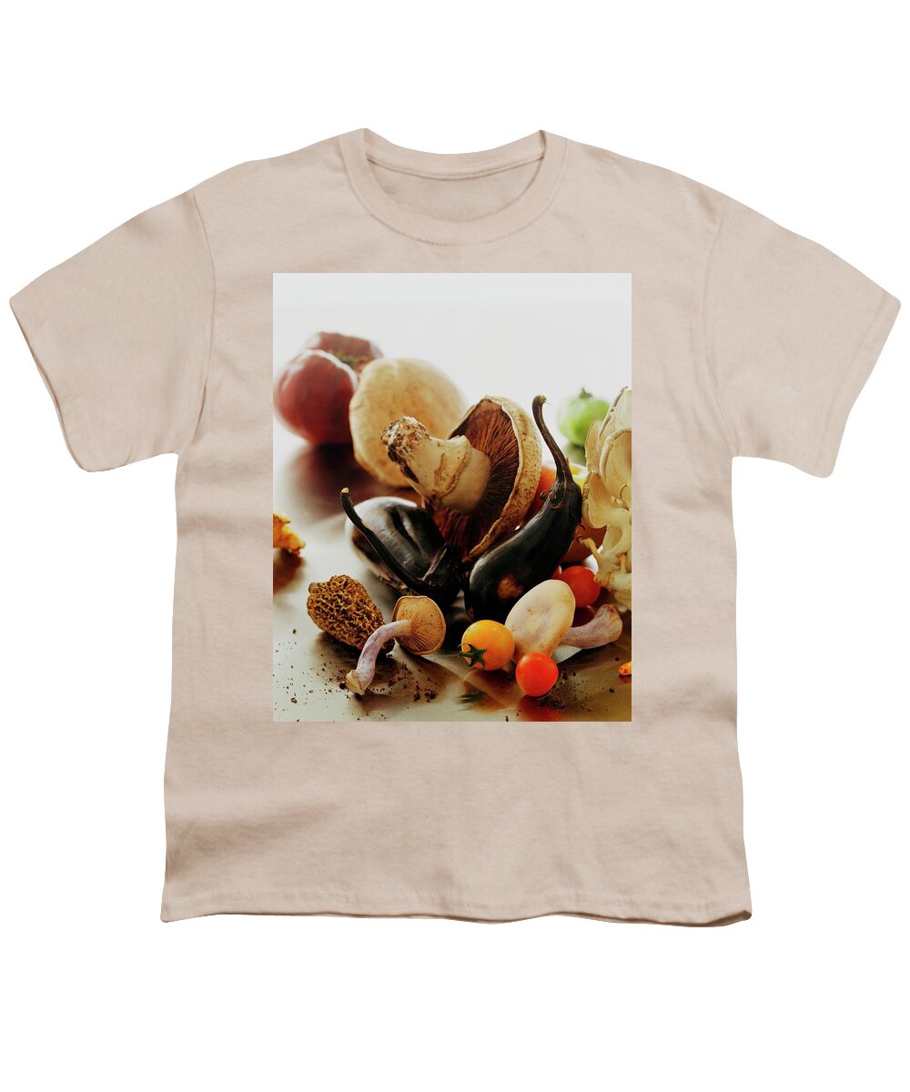 Vegetables Youth T-Shirt featuring the photograph A Pile Of Vegetables by Romulo Yanes