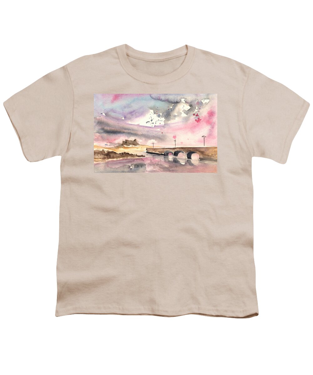 Travel Youth T-Shirt featuring the painting Arrecife in Lanzarote 05 by Miki De Goodaboom