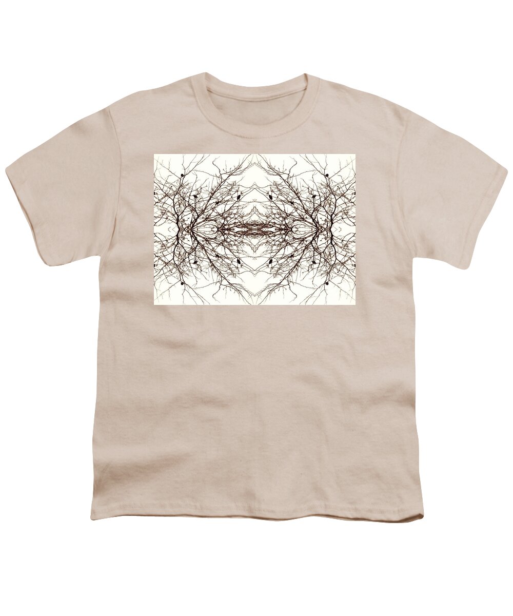 Branch Youth T-Shirt featuring the digital art Birds in the Branches 8 by Sarah Loft