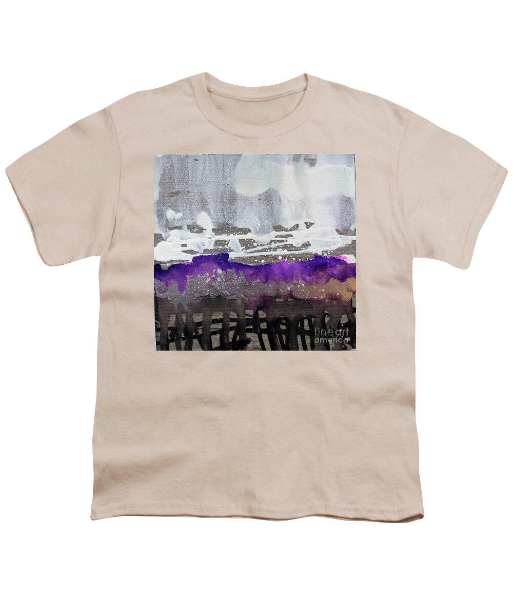 Fence Youth T-Shirt featuring the painting Blurred Fence by Yolanda Koh