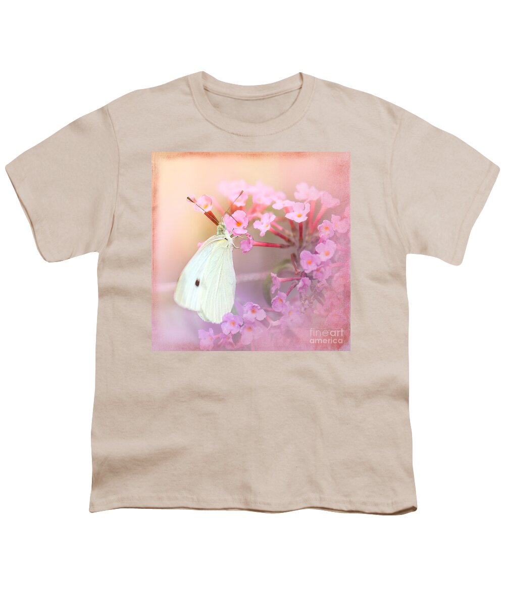 Cabbage White Butterflies Youth T-Shirt featuring the photograph Butterrfly Joy by Betty LaRue