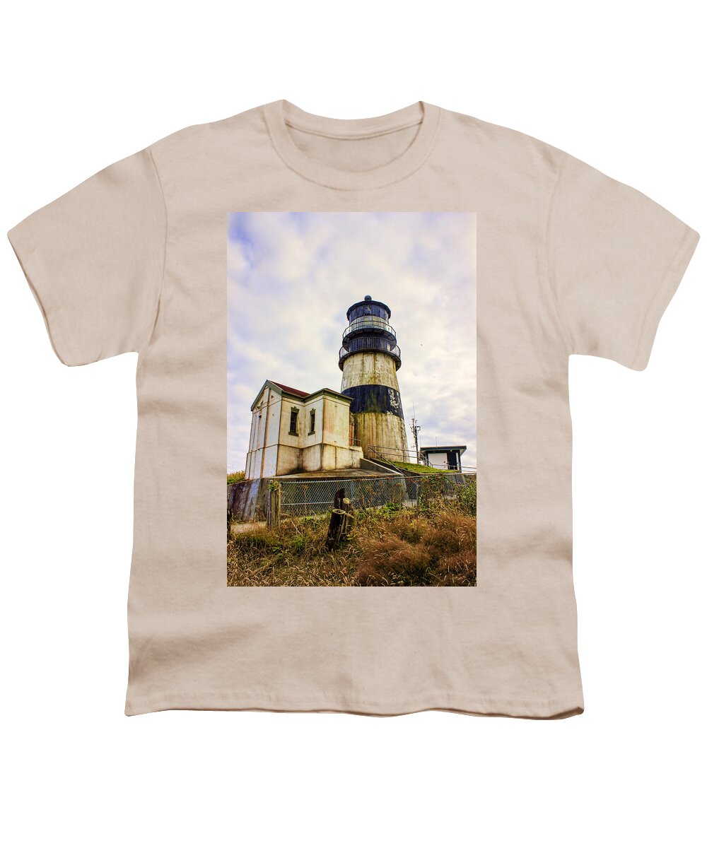 Lighthouse Youth T-Shirt featuring the photograph Cape Disappointment by Cathy Anderson
