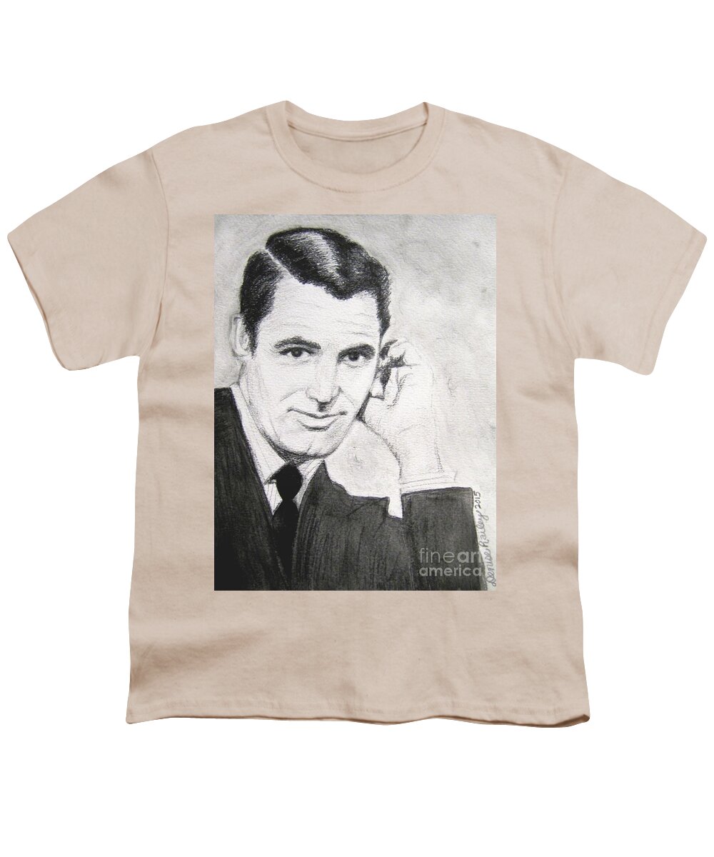 Cary Grant Youth T-Shirt featuring the painting Cary Grant by Denise Railey