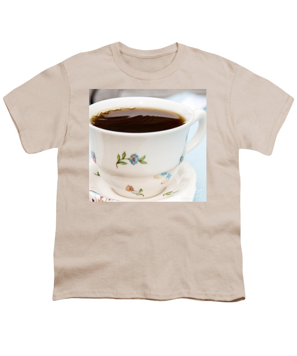 Coffee Youth T-Shirt featuring the photograph Fresh cup of Coffee by Iris Richardson