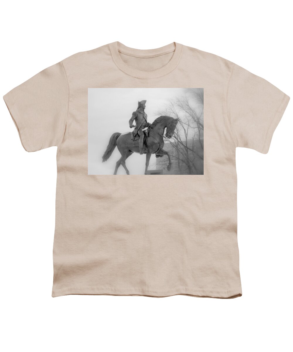 Boston Youth T-Shirt featuring the photograph George Washington in Soft Focus by Caroline Stella
