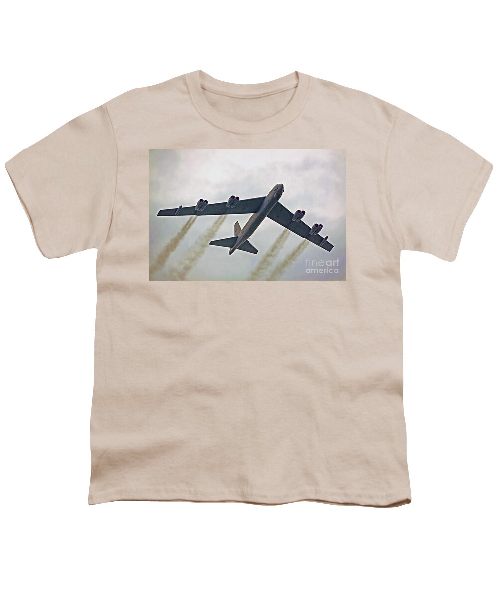 Airplane Youth T-Shirt featuring the photograph Giant in the Sky by Gary Holmes