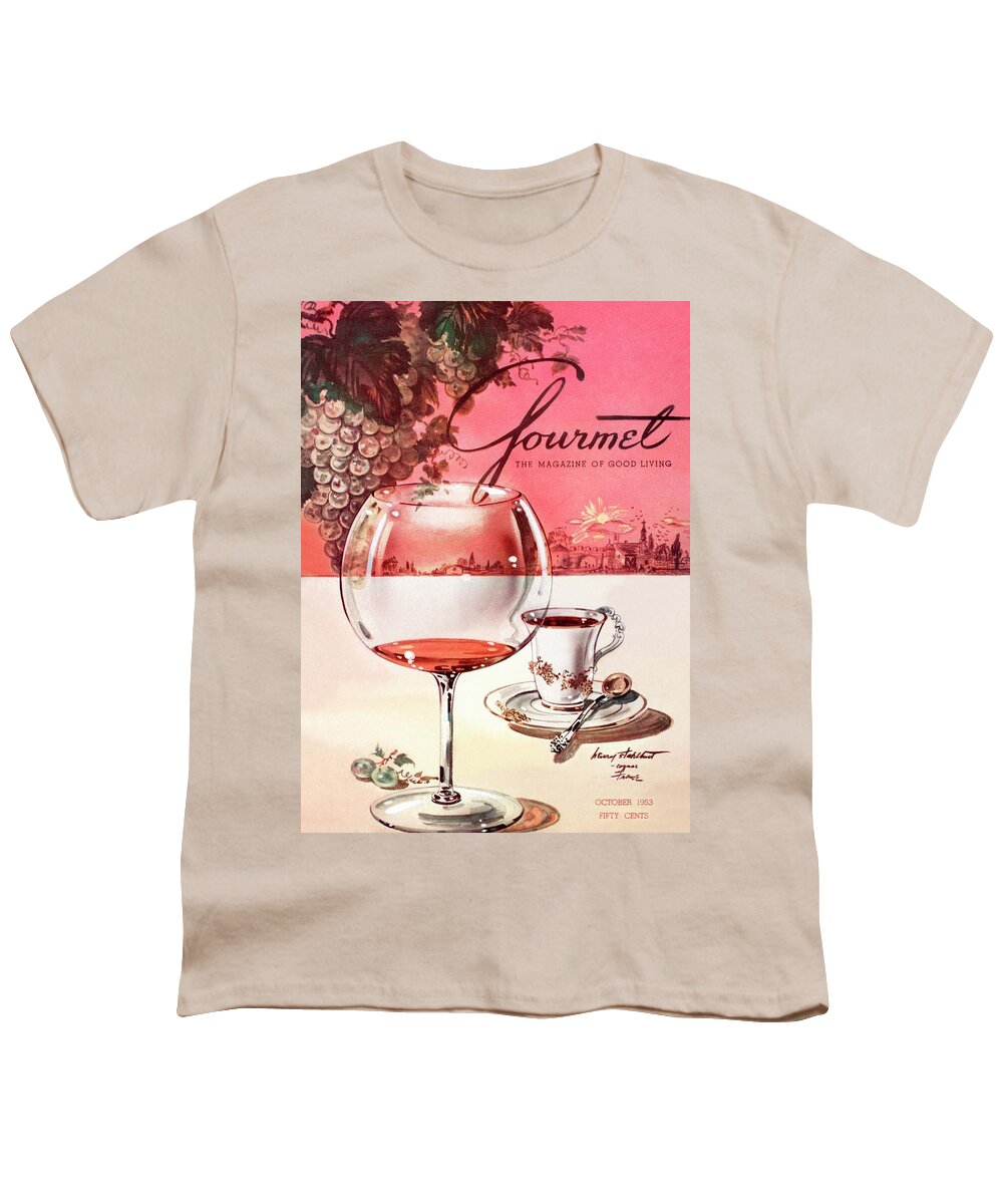 Travel Youth T-Shirt featuring the photograph Gourmet Cover Illustration Of A Baccarat Balloon by Henry Stahlhut