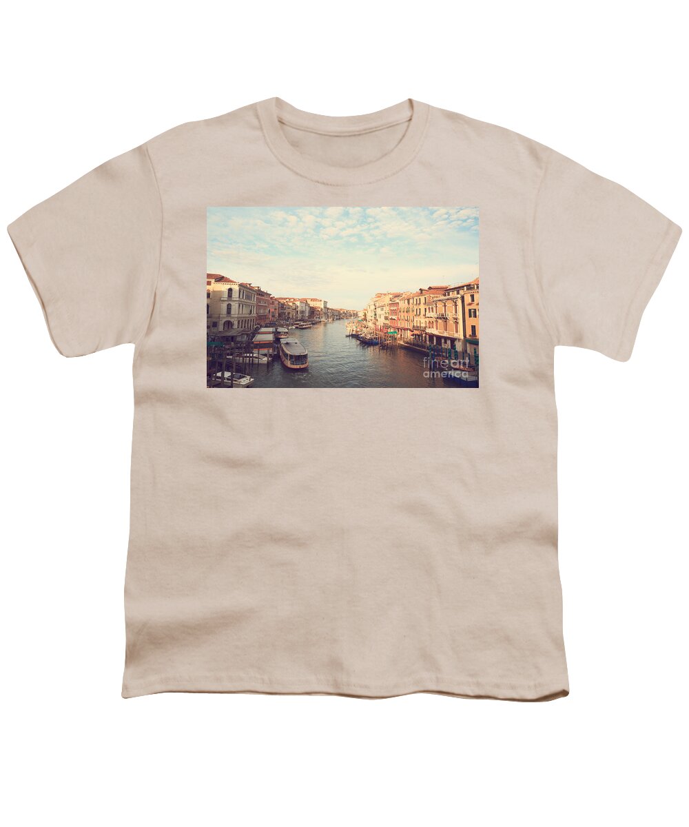 Vintage Youth T-Shirt featuring the photograph Grand canal vintage style by Matteo Colombo