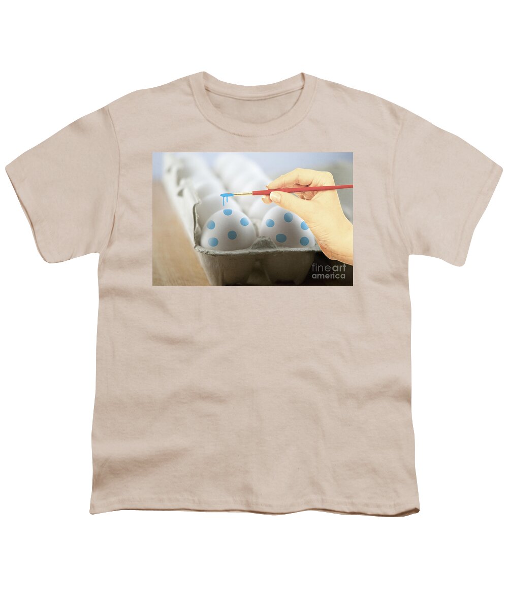 Blue Youth T-Shirt featuring the photograph Hand Painted Easter Eggs by Juli Scalzi
