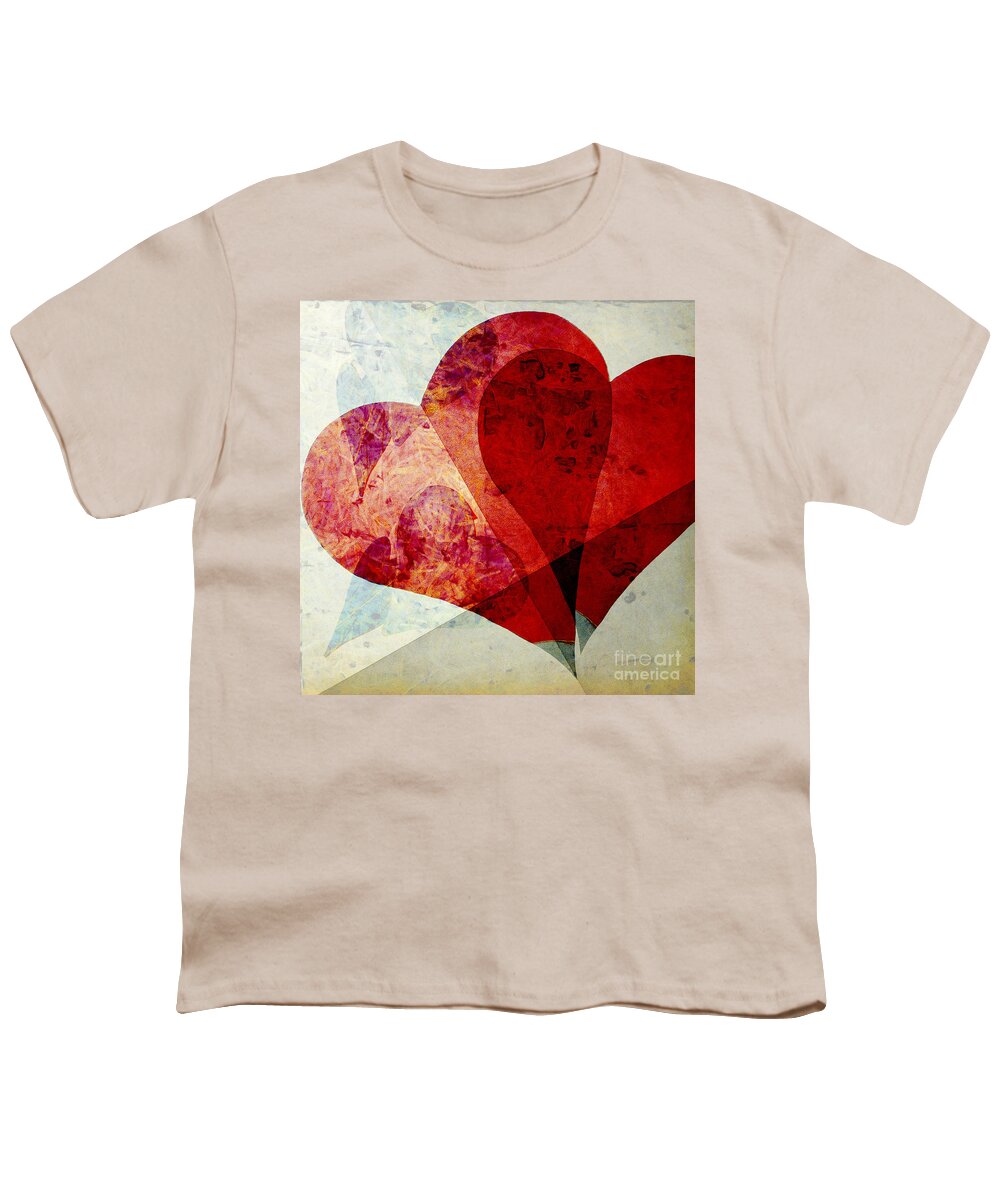 Heart Youth T-Shirt featuring the photograph Hearts 5 Square by Edward Fielding