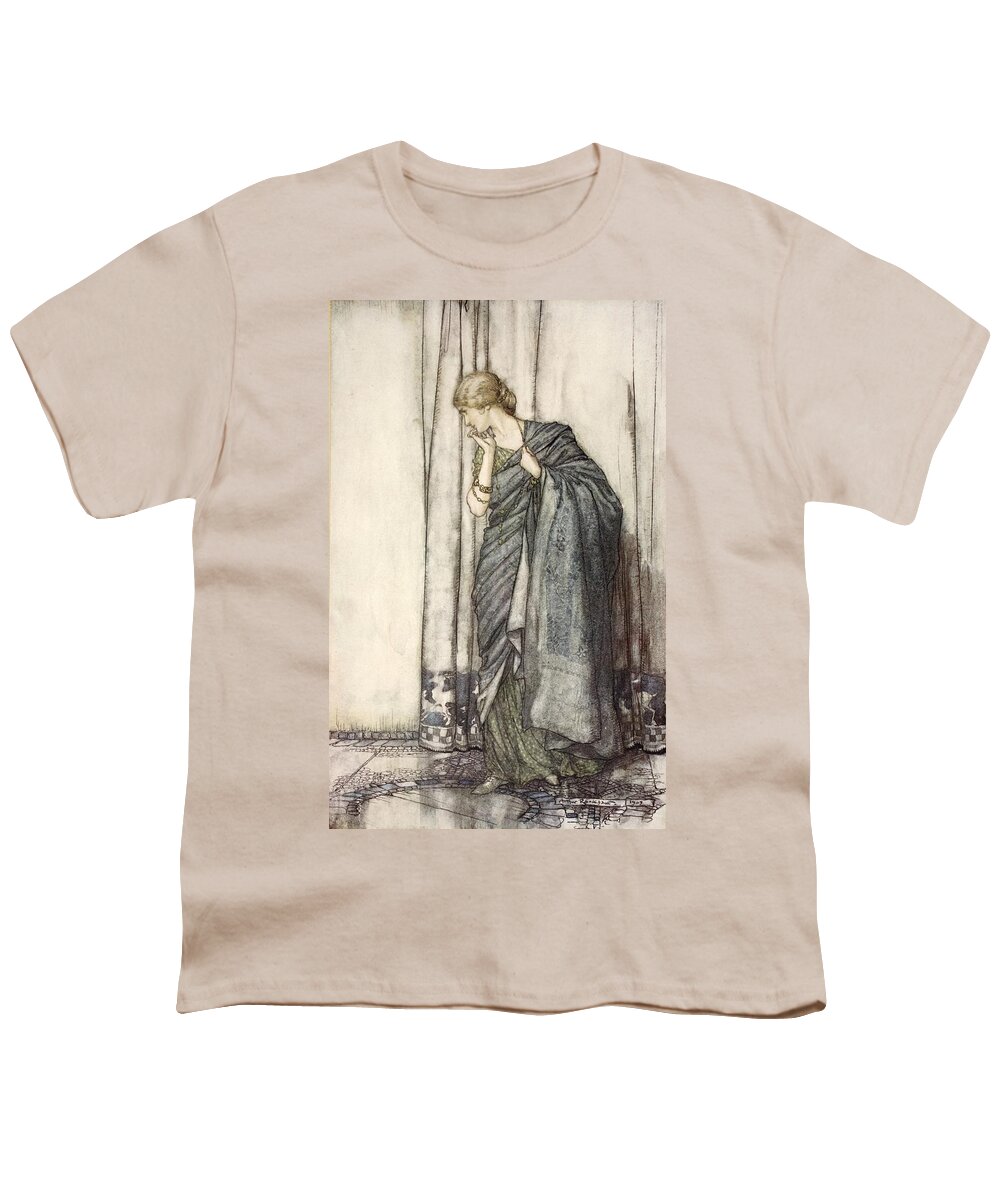 C20th Youth T-Shirt featuring the drawing Helena, Illustration From Midsummer by Arthur Rackham