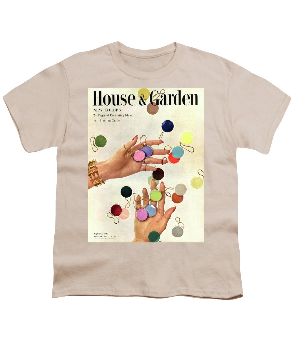 House & Garden Youth T-Shirt featuring the photograph House & Garden Cover Of Woman's Hands With An by Herbert Matter
