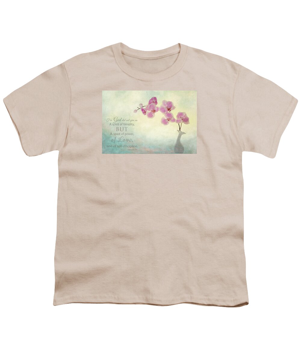 Flower Artwork Youth T-Shirt featuring the photograph Ikebana with Message by Mary Buck